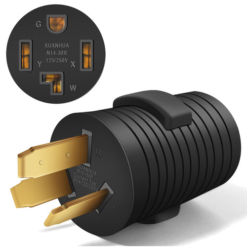 NEMA 10-50P to 14-30R Welder Welding Dryer Power Cord Adapter Compact 120V/240V 30Amp 3 Prong Male Plug to 4 Prong Female