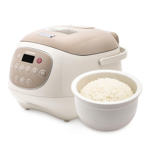 Joydeem Ceramic Rice Cooker, 6 Cups Uncooked Rice Cookers with Pure Ceramic Inner Pot, Healthy & PFOA Free, 3L/3.2 qt, DFB-C300
