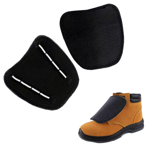 Leather Boot Covers for Welding, Zawasstu Heat Resistant Welding Boot Lace Covers, Unisex Work Boot Protector for Welding Welder Shoe Cover Spats Universal Size Welding Boot Covers