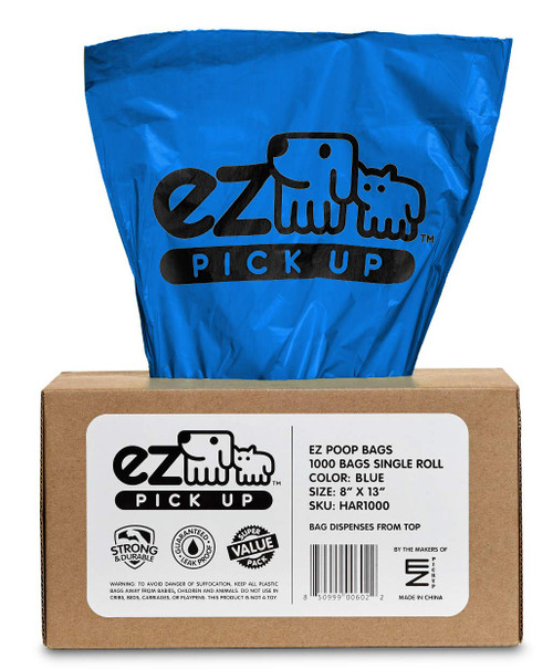 EZ Pickup 1000 Count Dog Waste Bags, Poop Bags