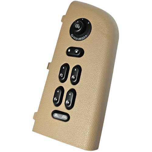 SWITCHDOCTOR Window Master Switch Assembly for 2004, 2005, 2006, 2007, 2008 Ford F-150 F150 (Super Cab, Supercrew Cab, Double Cab, Full Assembly, Tan Bezel)
