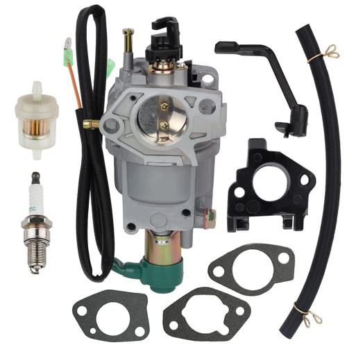 420cc Carburetor for Harbor Freight Predator 420cc 5000W 6500W 7000W 8750 watt Generator Engine Replace Model 69671 68530 68525 69672 69674 68529 68526 carb with spark plug kit