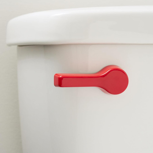 Qualihome Front Mount Toilet Handle, Universal Toilet Flush, Elegant Toilet Lever, Complete Toilet Lever Replacement Kit, Heavy-Duty Toilet Tank Flusher Handle (Red)