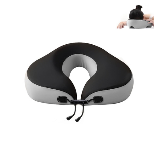 chislim Face Down Recovery Pillow with Adjustable Strap for Eye Surgery & Vitrectomy | Prone Sleeping Headrest with Removable Cover | BBL Post-Surgery Support Equipment (Grey)