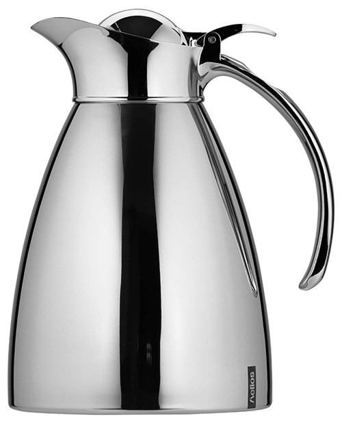 Helios Brilliant Stainless Steel Vacuum Jug 1 Litre, Metallic