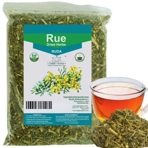 RUE Dried Herbs Ruda Seca, Ruda Graveolens, rue leaves and branches Dried Rue Leaves (Ruta graveolens) | Raw Herbal Ingredient(4 Ounce)