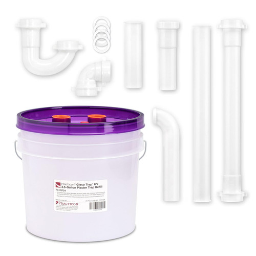 Practicon Gleco Trap 3.5 Gallon HV System, Clay & Plaster Sink Trap Kit