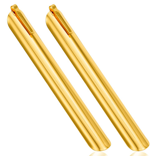 Crumbers for Servers, Bread Crumb Sweepers, Food Gadgets for Servers Waiters Waitresses, HQ Reuseable Stainless Steel Table Food Scraper on Restaurant Kitchen Home Crumber Tool (2 PACK, Gold)