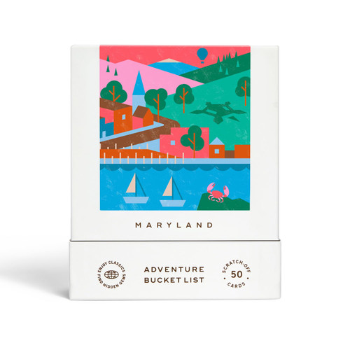 Reach International Outfitters Maryland Adventure Bucket List: 50 Scratch-Off Cards for Outdoor Activities, Tourist Attractions, and Road Trips - Perfect Travel Gift and Guide for Exploring