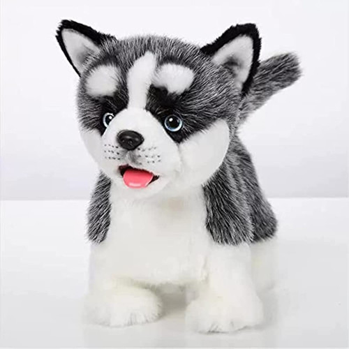 CU-MATE Walking Husky Stuffed Dog, Electronic Toy, Realistic Interactive Puppy Pet Dog, Walking, Barking,Wagging Tail & Talking, Gifts