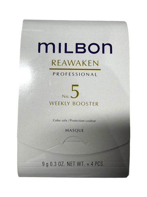 Milbon No. 5 Reawaken Professional weekly booster Hair Masque Color Safe 4 x 0.3 Fl. Oz. Milbon No. 5 Reawaken Professional weekly booster Hair Masque Color Safe 4 x 0.3 Fl. Oz.