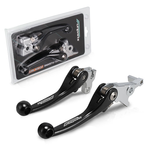 Funparts Dirt Bike Brake Clutch Lever Set,Pivot Adjustable Titanium Alloy for CRF250L 12-20 CRF300L 21-22 CRF250L Rally 17-21 Black