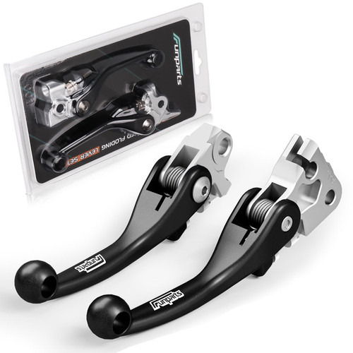 Funparts Dirt Bike Brake Clutch Lever Set,Pivot Adjustable Titanium Alloy for YZ125 YZ250 15-23 YZ250F 09-23 YZ426F YZ450F 09-23 YZ125X 17-23 YZ250X 16-23 YZ250FX 20-23 YZ450FX 19-23 Black