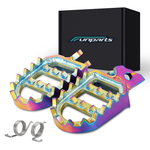 Funparts Titanium Alloy Footpegs Electric Dirt Bike Foot Pegs Pedals Rests for Surron Sur Ron LBX E-Ride Pro SS S SR SS 3.0 2.0