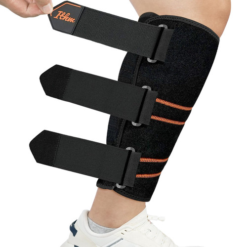 ITHW Adjustable Calf Brace for Shin Splint Relief, Calf Support Brace for Swelling, Strain, Sprain, Compression Sleeve for Men Women (Medium)