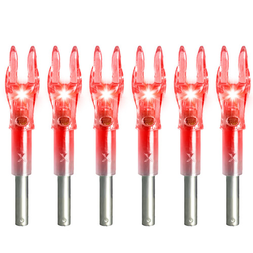 LEANPRO 6Pack X/S Lighted Nocks for Arrows .204".233".244".246" Inside Diameter Archery Led Nocks Hunting Knocks (X-Red) LEANPRO 6Pack X/S Lighted Nocks for Arrows .204".233".244".246" Inside Diameter Archery Led Nocks Hunting Knocks (X-Red)