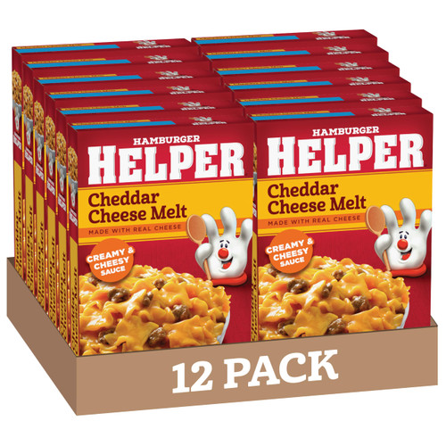 Hamburger Helper Cheddar Cheese Melt, 4.7 Ounces, 12 per Case.