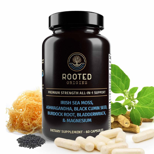 Rooted Origins Sea Moss Multimineral – All-In-One Dietary Supplement with Magnes