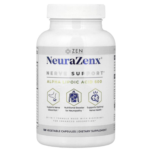 Zen Nutrients Neurazenx®, Nerve Support, 120 Vegetable Capsules