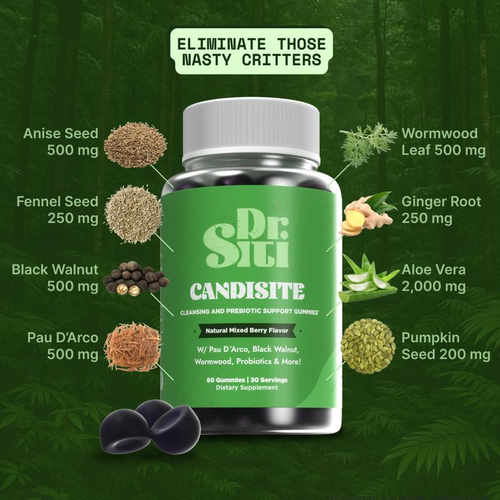 Candida/Para Cleanse | Dr. Siti | 10-In-1 Advanced Formula with Black Walnut, Pa