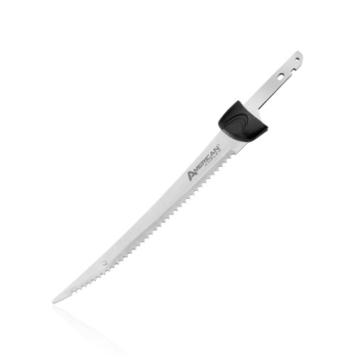 American Angler Replacement 8" Curved Serrated Electric Fillet Knife Blade, Stainless Steel (31010DS)