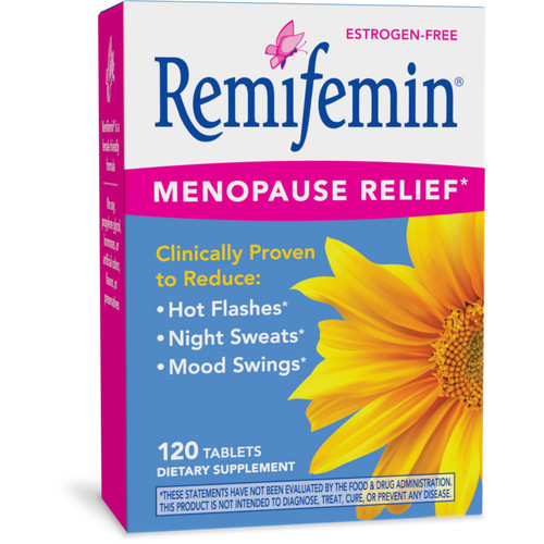 Remifemin Menopause Symptoms Relief - Clinically Proven Ingredients - Menopause Supplements - Black Cohosh - Estrogen-Free - Made in Germany - 120 Tablets