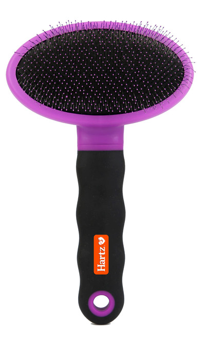 Hartz Groomer's Best Deshedding Slicker Dog Brush, Black/Violet, Dogs