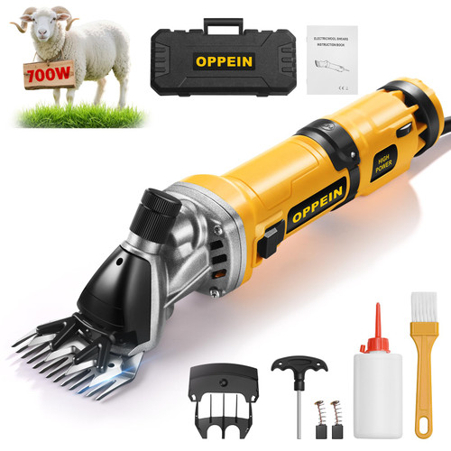 OPPEIN 2025 Upgraded Sheep Shears,Professional Electric Sheep Clippers,6 Speeds Heavy Duty Farm Livestock Haircut for Grooming Sheep Thick Alpacas Coat (700W) OPPEIN 2025 Upgraded Sheep Shears,Professional Electric Sheep Clippers,6 Speeds Heavy Duty Farm Livestock Haircut for Grooming Sheep Thick Alpacas Coat (700W)