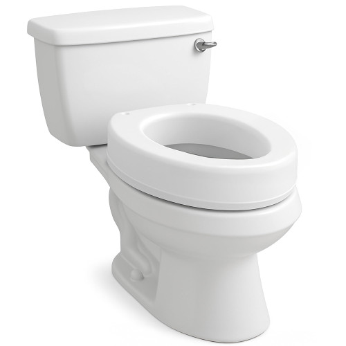 Carex Toilet Seat Riser, Elongated Raised Toilet Seat Adds 3.5 inches to Toilet Height, for Assistance Bending or Sitting, 300 Pound Weight Capacity Toilet Riser