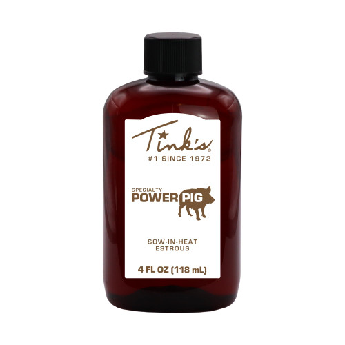 TINK'S Synthetic Power Pig Attractant Liquid Sow-in-Heat Boar Urine Scent for Hunting (4 Oz) – Longlisting Sow-in-Heat Boar Urine Hunting Scents – Hunting Lure/Attractant – Advanced Hog Lure
