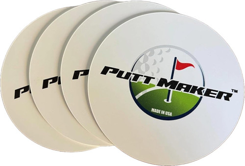 Putt Maker Putting Discs 4-Pack, Stocking Stuffer for Golfers, Golf Training Disk Accessories, Practice Aid for Green or Indoor, Flat Cup Ghost Hole, Perfect as Golf Simulator Hole: Made in USA