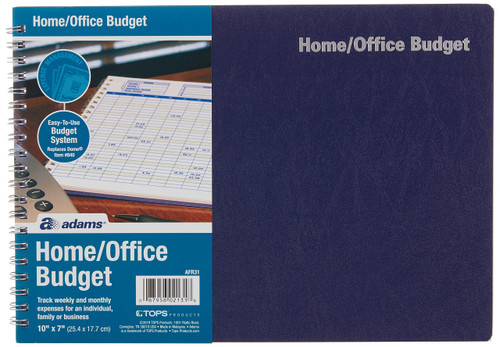 Adams Home Office Budget Book, Weekly/Monthly Format, 10 x 7 Inches, White (AFR31),ABFAFR31