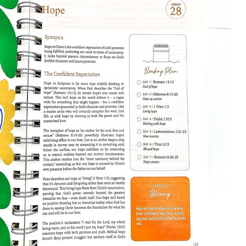 The In A Year: A 52-Week Study, 52-WeekStudy Plan, Spiral Study Guide, A Yearlong Study for Women. Workbook with Note Taking Space for Guided Reading Plan A5(1PC)