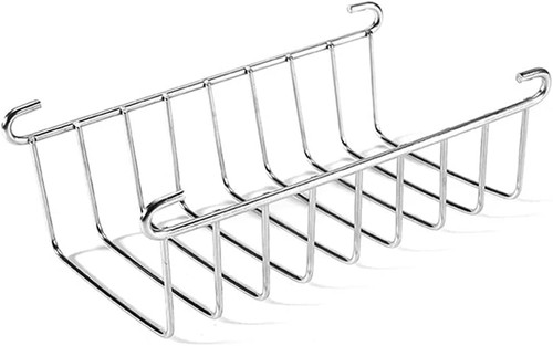 Silver 8 Holes Stainless Steel Tool Toast Cooling Grid Bread Rack Rectangle Air Fryer Accessories Organizer Safe Healthy Stainless Steel Toast Rack Baking Tools Accessories Cooling Racks