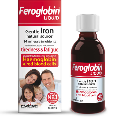 Feroglobin Gentle Iron and Nutrient Liquid - Reduce Tiredness and Fatigue | Maintain Health and Vitality | Natural Iron Source
