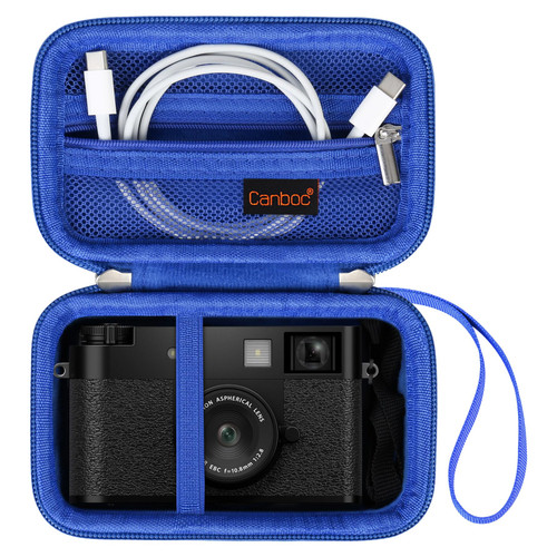 Canboc Carrying Case for FUJIFILM X Half Premium Compact Camera, FUJIFILM X-HF1 Digital Camera Bag, Mesh Pocket fits USB Cable, Blue (Case Only) Canboc Carrying Case for FUJIFILM X Half Premium Compact Camera, FUJIFILM X-HF1 Digital Camera Bag, Mesh Pocket fits USB Cable, Blue (Case Only)