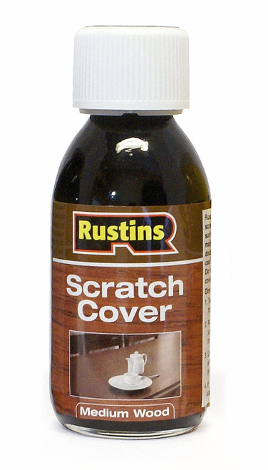 Rustins Scratch Cover Medium – Conceal Surface Scratches on Medium-Toned Wood Furniture – Easy-to-Use Liquid Polish for Restoring and Protecting Wooden Surfaces