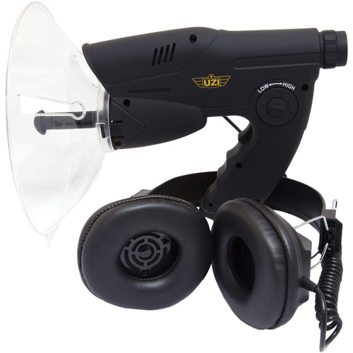 Uzi Observation Device for Listening to Birds Sounds, Scientific Explorer Bionic Ear, Spying, Recording, Spy Kit or Spy Gear, and Even a Wonderful Toy for Family Entertainment, Black (headphones included)