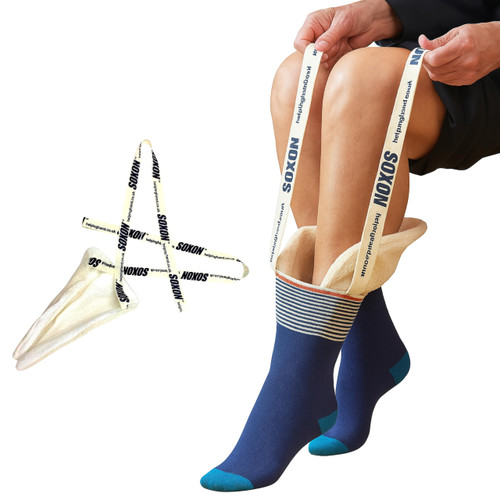 The Helping Hand Company Soxon Sock Aid. Easy Sock Helper for Seniors, Disabled, Pregnancy & Post-Surgery Recovery White