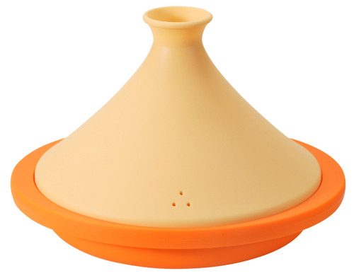 CB Japan 7.8inchs Valencia Orange Silicon Tagine Pot (with Recipes)