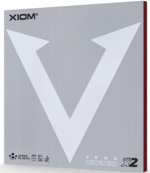 XIOM Vega Pro Table Tennis Rubber (Black, Max)