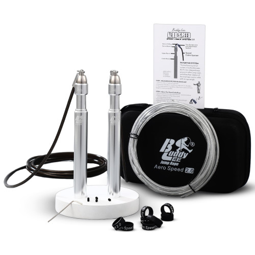 Buddy Lee Aero Speed Jump Rope 2.0 Upgraded Version with Sonic Rocket Speed Swivel Bearing | Tangle-Free & Adjustable Jump Rope for Men & Women - For Fitness, Double-Unders, and Cross-Training Buddy Lee Aero Speed Jump Rope 2.0 Upgraded Version with Sonic Rocket Speed Swivel Bearing | Tangle-Free & Adjustable Jump Rope for Men & Women - For Fitness, Double-Unders, and Cross-Training