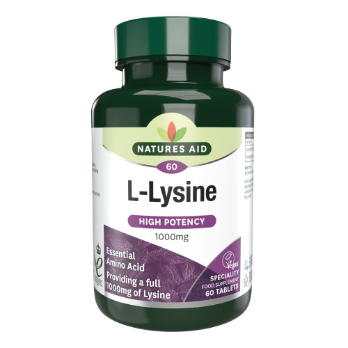Natures Aid L-Lysine 1000 mg 60 Tablets