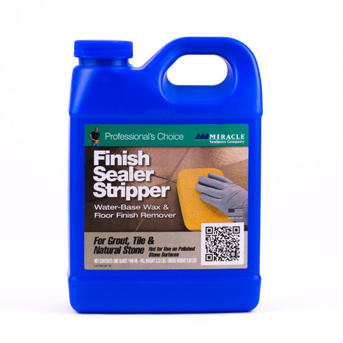 Miracle Sealants Finish Sealer Stripper Wax & Floor Finish Remover for Grout, Tile & Natural Stone, Quart