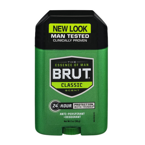 Brut Mens 24 hr Anti-Perspirant/Deodorant Solid Classic Scent 2oz-4 Pack