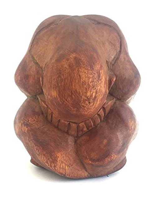 OMA Weeping Buddha Statue Yogi Wood Sculpture Brand (Large)