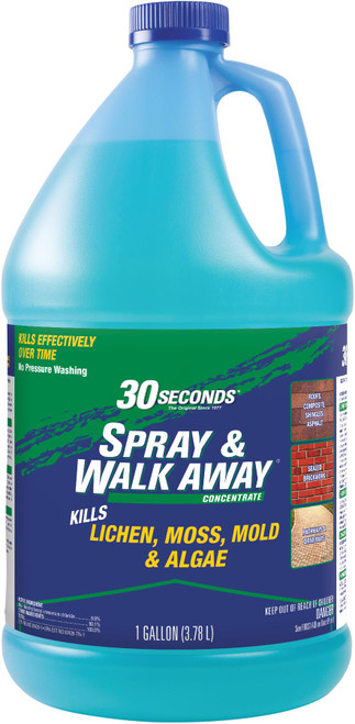 30 SECONDS Mold and Mildew Stain Remover Concentrate | Spray & Walk Away Outdoor Cleaner | 1 Gallon