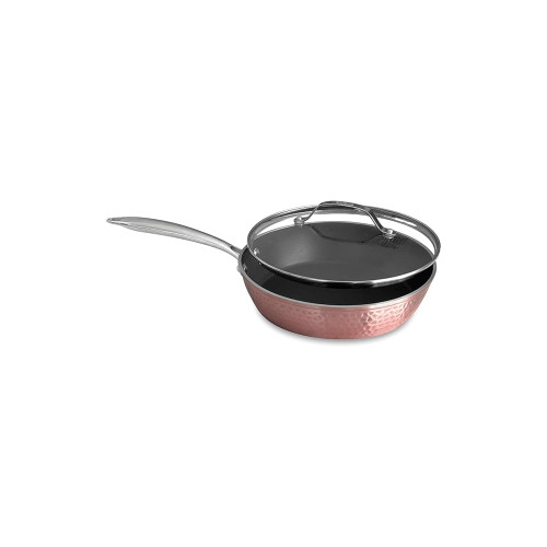 Orgreenic Luxurious Non-Stick Ceramic 8 Inch Rose Gold Pan with Lid, Lightweight, Scratch-Resistant, Dishwasher Safe, Oven Safe up to 500°F, Suitable for All Stove Types Orgreenic Luxurious Non-Stick Ceramic 8 Inch Rose Gold Pan with Lid, Lightweight, Scratch-Resistant, Dishwasher Safe, Oven Safe up to 500°F, Suitable for All Stove Types