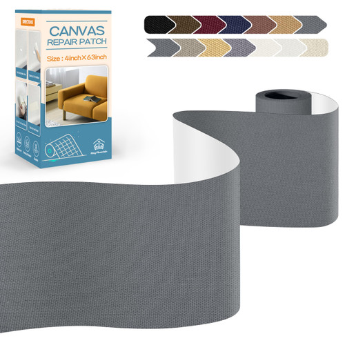 KING MOUNTAIN Canvas Repair Tape,Outdoor Gear Patch, 4×63 Inches,Waterproof,Self-Adhesive for Repairing Boat Covers,Sun Shades,Sofas,Tents,Lounge Chairs,Awnings (Charcoal Grey) KING MOUNTAIN Canvas Repair Tape,Outdoor Gear Patch, 4×63 Inches,Waterproof,Self-Adhesive for Repairing Boat Covers,Sun Shades,Sofas,Tents,Lounge Chairs,Awnings (Charcoal Grey)