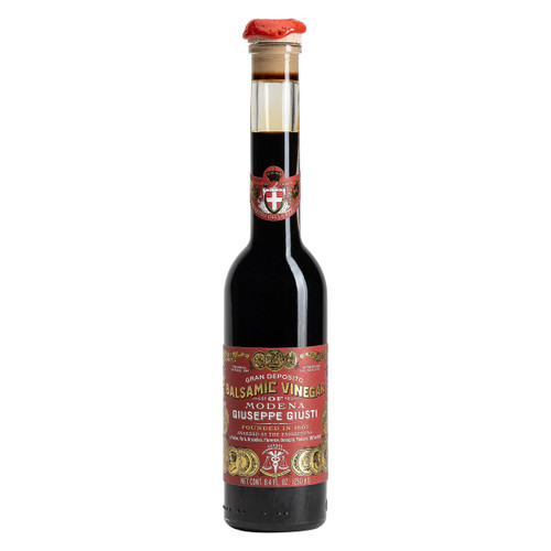 Giusti Balsamic Vinegar of Modena IGP – 3 Gold Medals Gran Deposito, Matured, Thick & Balanced Authentic Italian Gourmet Aceto Balsamico di Modena IGP, Made in Italy – 8.45 fl oz (250 ml) - Pack of 1